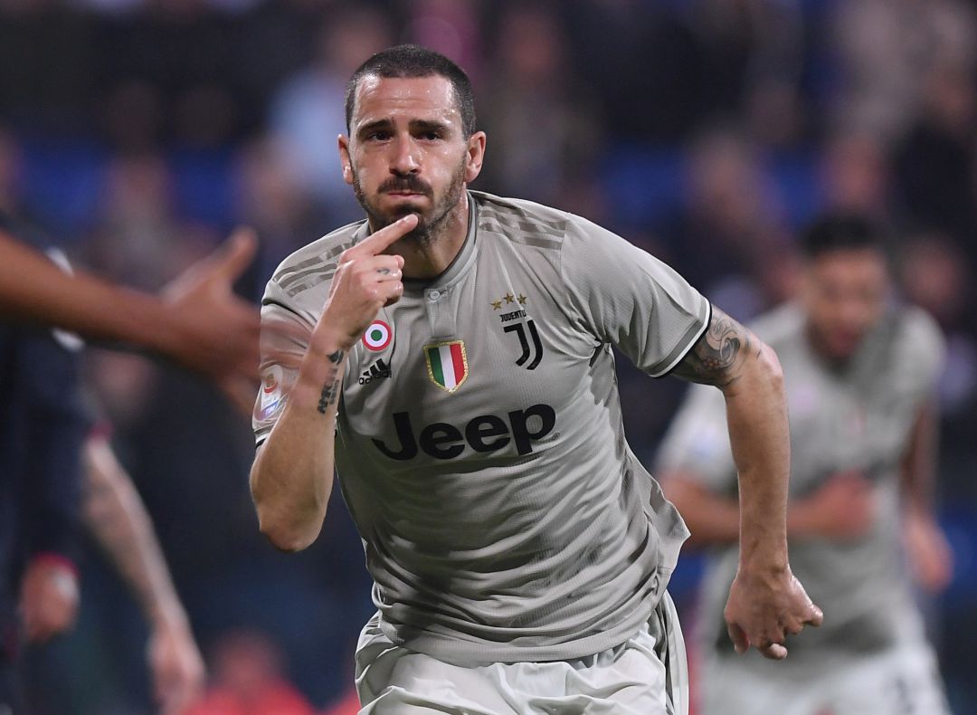 Bonucci celebra su gol contra el Cagliari Bonucci celebra su gol contra el Cagliari
