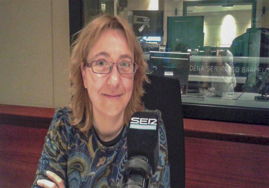 Marta Tafalla en los estudios de Cadena SER en Barcelona. Marta Tafalla en los estudios de Cadena SER en Barcelona.