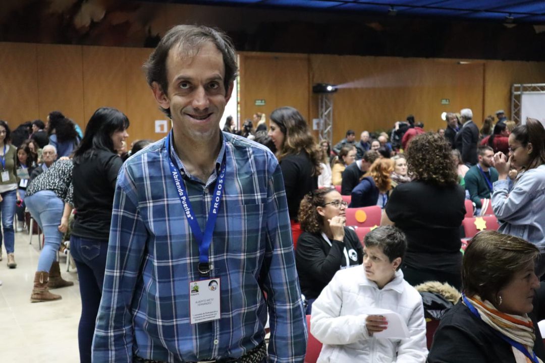 Alberto nieto, miembro del reparto de la multipremiada película Campeones, en la inauguración de las jornadas Probosco dedicadas a la discapacidad. Alberto nieto, miembro del reparto de la multipremiada película Campeones, en la inauguración de las jornadas Probosco dedicadas a la discapacidad.