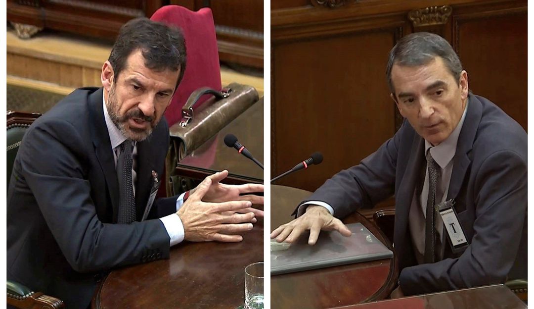 Ferrán López (i) y Juan Carlos Molinero (d) en el juicio Ferrán López (i) y Juan Carlos Molinero (d) en el juicio