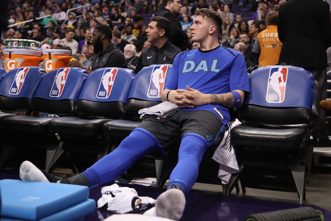 Luka Doncic, antes de un partido de la NBA Luka Doncic, antes de un partido de la NBA