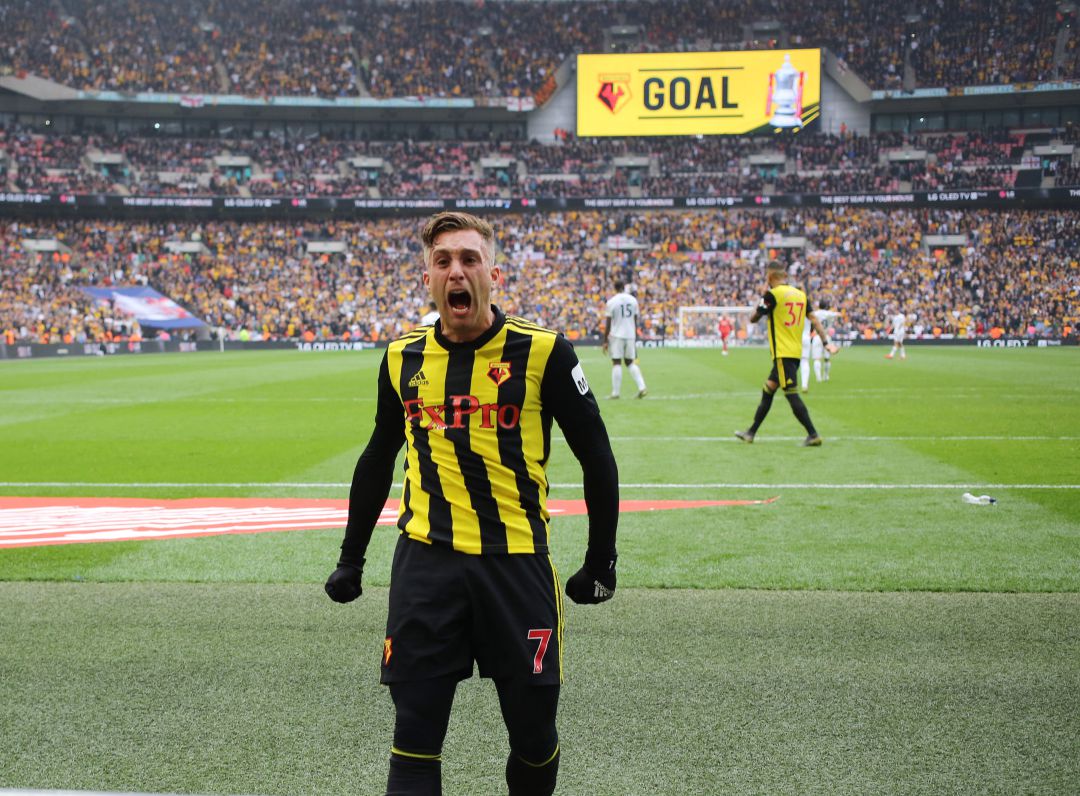 Gerard Deulofeu celebra uno de los goles del Watford Gerard Deulofeu celebra uno de los goles del Watford