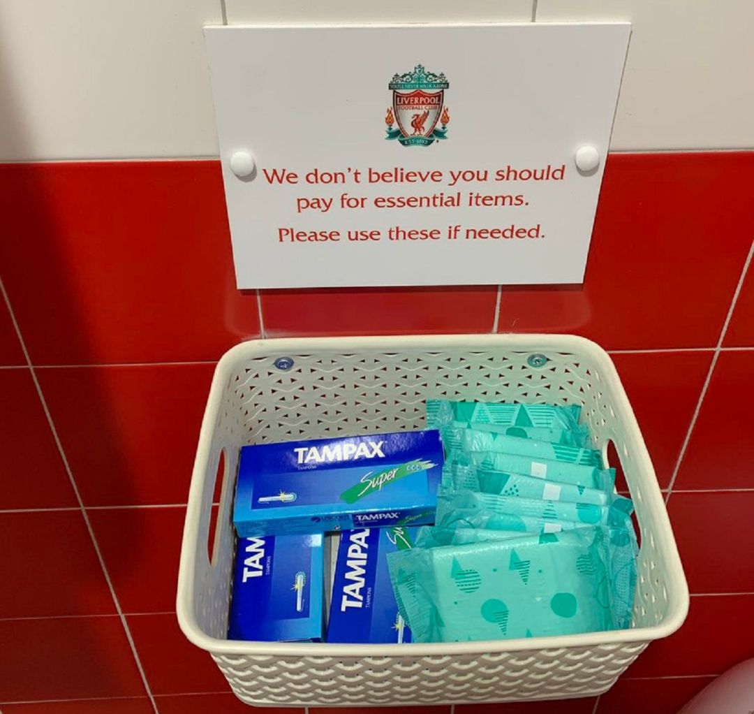 Imágenes de los baños de mujeres en Anfield. Imágenes de los baños de mujeres en Anfield.