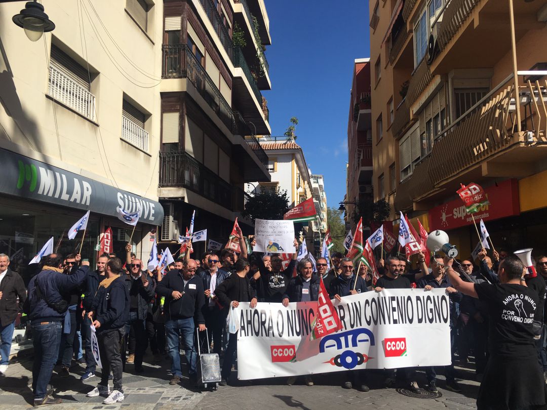 Manifestación de los trabajadores de Acerinox. Manifestación de los trabajadores de Acerinox.