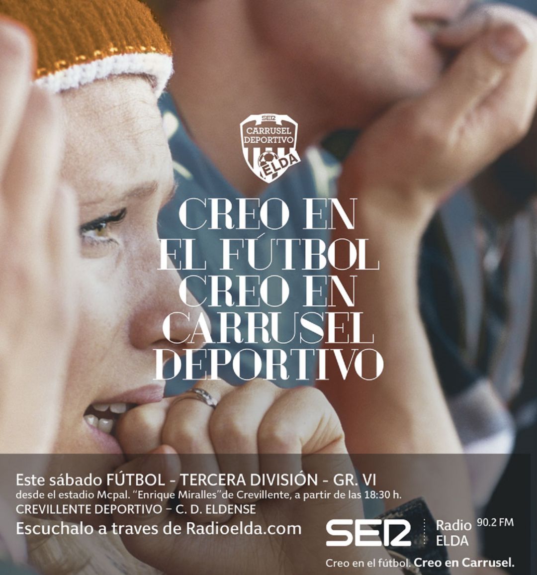 Crevillente Dptvo. - C. D. Eldense en radioelda.com (S. 18:30 h) Crevillente Dptvo. - C. D. Eldense en radioelda.com (S. 18:30 h)