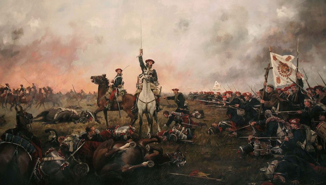 Cuadro 'Calderote, Primera Guerra Carlista', por Augusto Ferrer-Dalmau. Cuadro 'Calderote, Primera Guerra Carlista', por Augusto Ferrer-Dalmau.