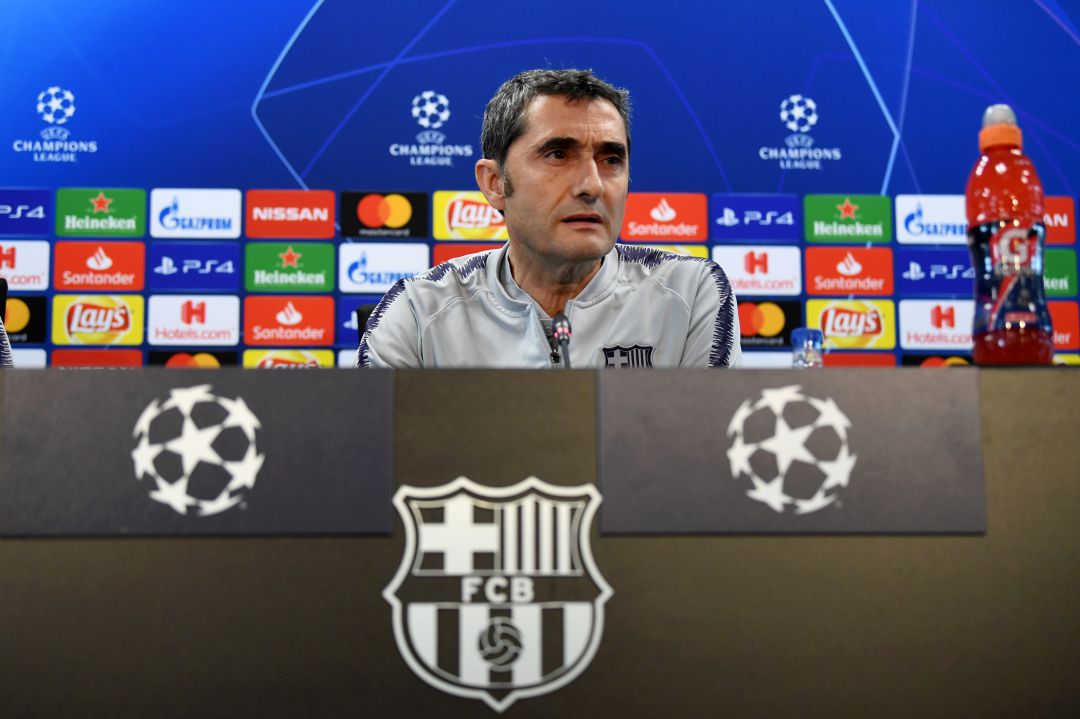 Ernesto Valverde, en la rueda de prensa previa al partido ante el Manchester United Ernesto Valverde, en la rueda de prensa previa al partido ante el Manchester United