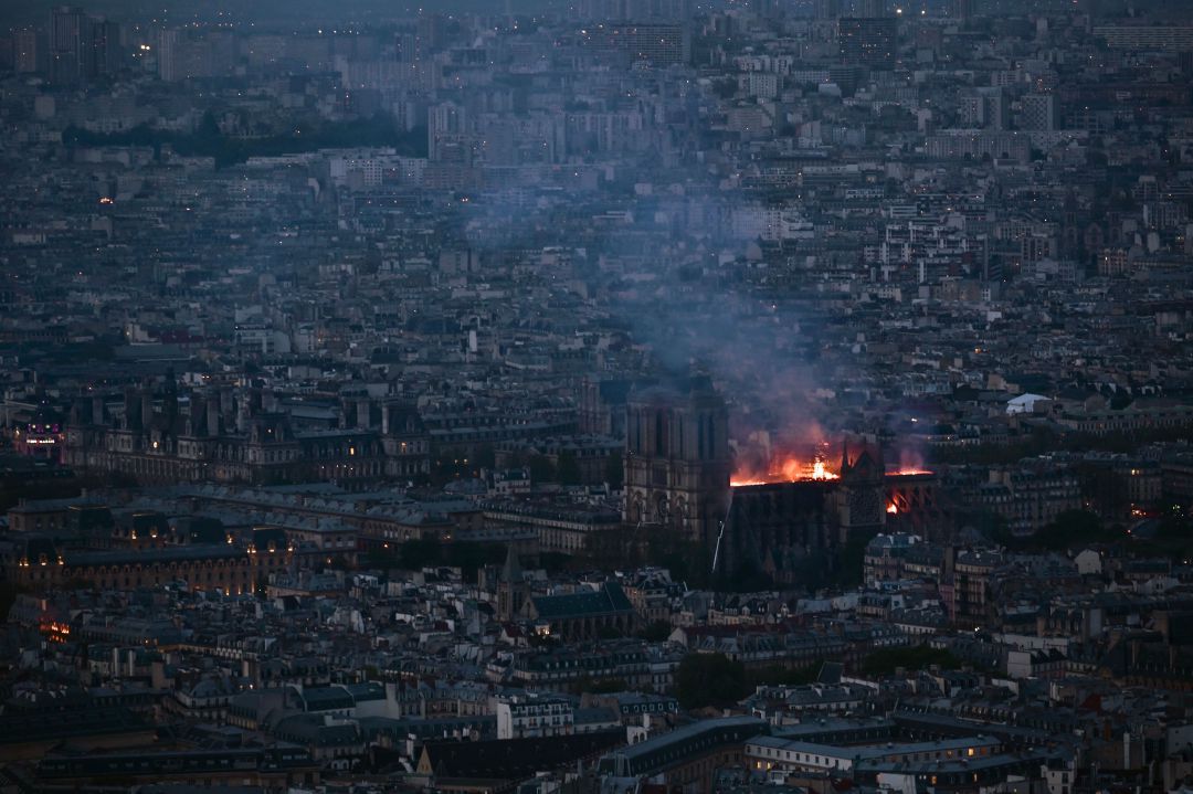 Imagen del incendio de la catedral de Notre Dame Imagen del incendio de la catedral de Notre Dame