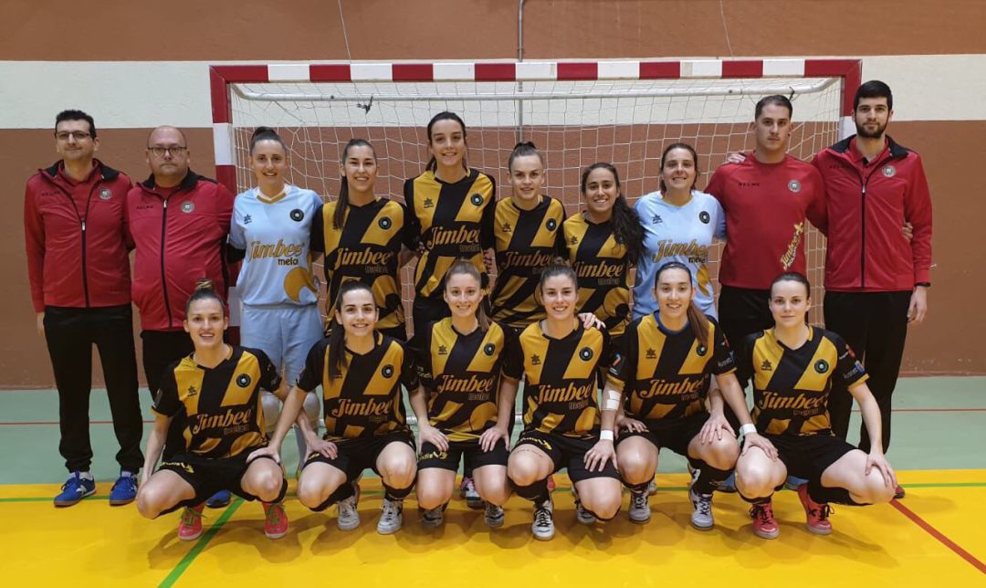 La plantilla del Jimbee Roldán en un partido de esta temporada La plantilla del Jimbee Roldán en un partido de esta temporada