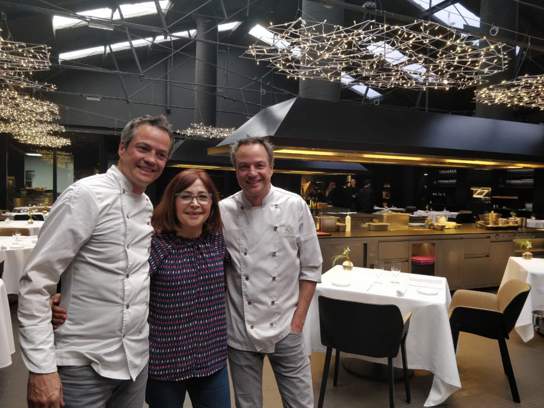 Rosa Badia amb Sergio i Javier Torres al seu restaurant de Barcelona. Rosa Badia amb Sergio i Javier Torres al seu restaurant de Barcelona.