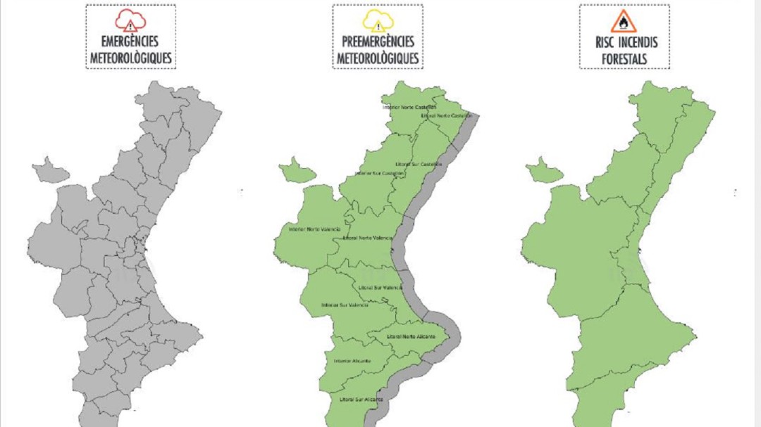 Sin riesgo de incendios forestales