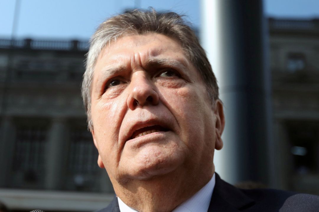 El expresidente peruano Alan Garcia, en una foto de archivo tomada en marzo de 2018. El expresidente peruano Alan Garcia, en una foto de archivo tomada en marzo de 2018.