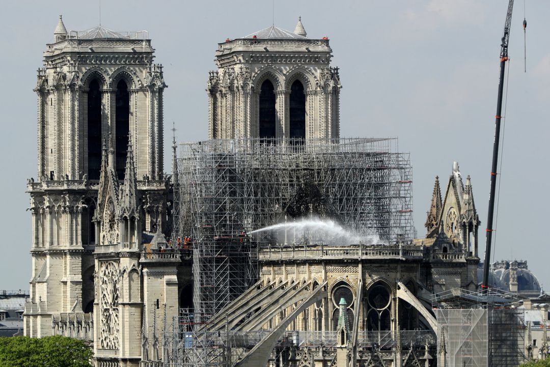 Notre Dame, tras el incendio. Notre Dame, tras el incendio.