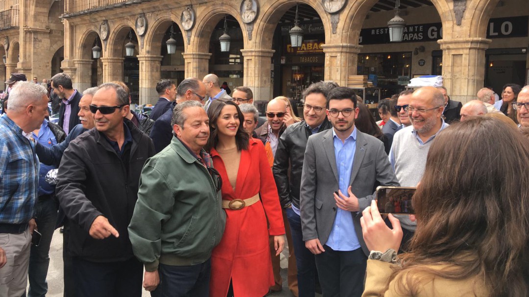 Inés Arrimadas, de visita en Salamanca en plena campaña electoral