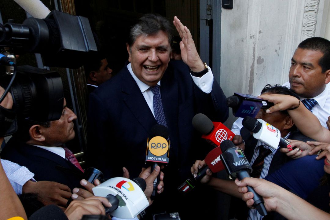 El expresidente peruano Alan García, en una foto de archivo tomada en 2017. El expresidente peruano Alan García, en una foto de archivo tomada en 2017.