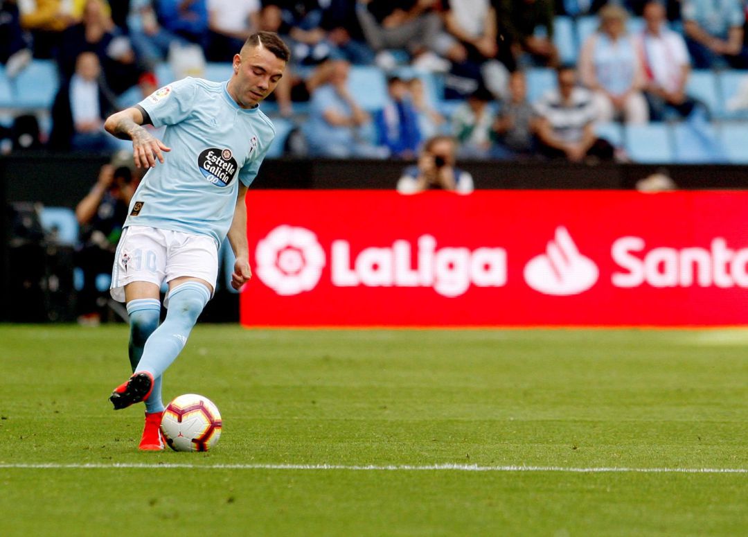 Iago Aspas ante el Girona. Iago Aspas ante el Girona.