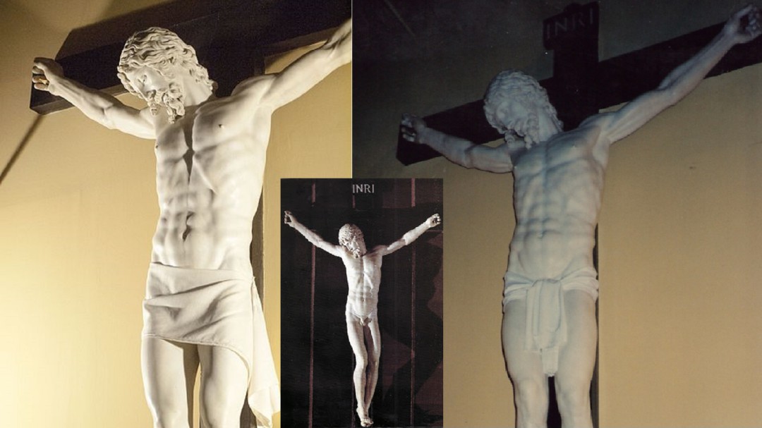 La virgen republicana y el crucificado nudista