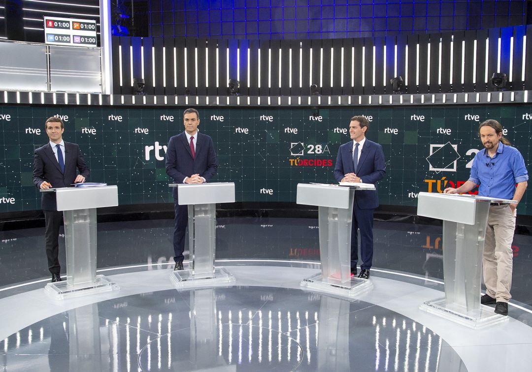 Así valoran los partidos el papel de sus líderes en el debate electoral de TVE