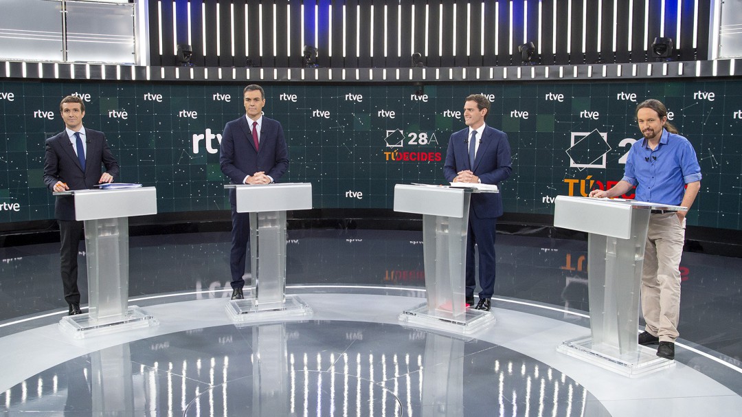 Así valoran los partidos el papel de sus líderes en el debate electoral de TVE