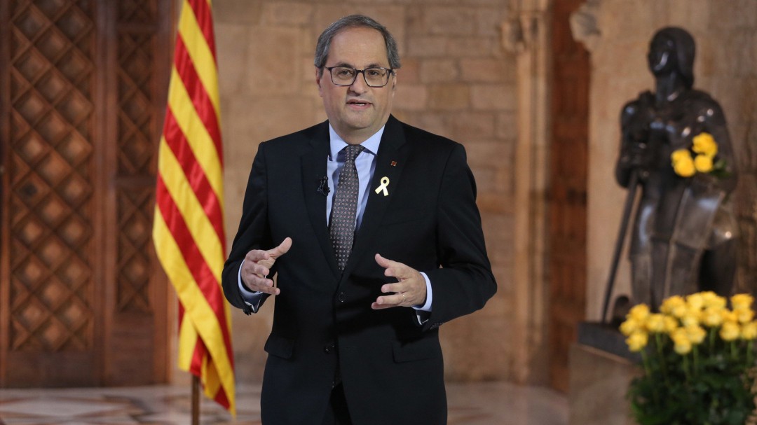 Torra apela a la mediación internacional frente a la "represión" a los presos