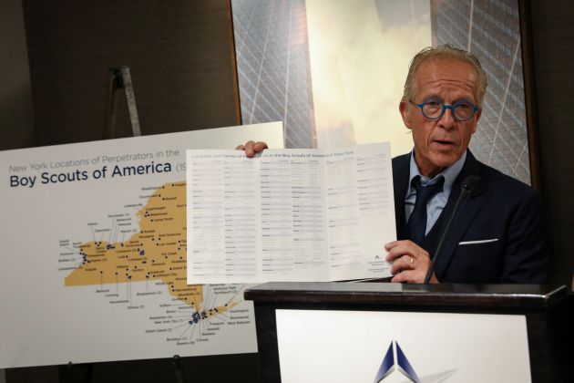 El abogado de las víctimas, Jeff Anderson, durante la rueda de prensa El abogado de las víctimas, Jeff Anderson, durante la rueda de prensa