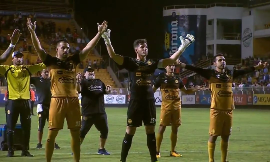 Maradona y Dorados celebran la victoria ante Mineros Maradona y Dorados celebran la victoria ante Mineros