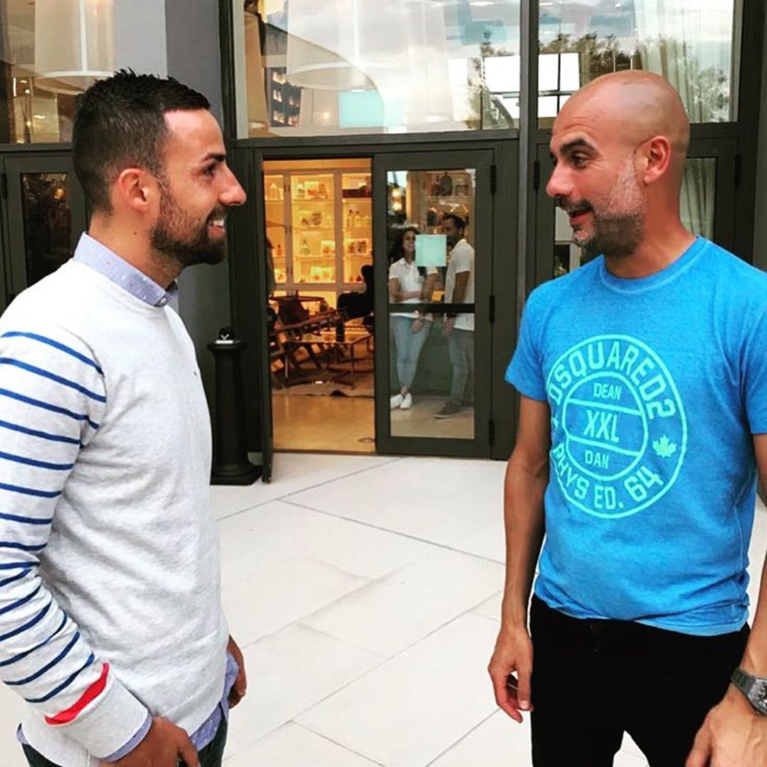 'Chicho' junto a Pep Guardiola 'Chicho' junto a Pep Guardiola