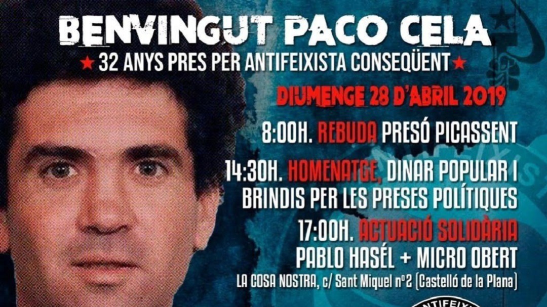 Sale de prisión el histórico Grapo Paco Cela Seoane tras más de 30 años