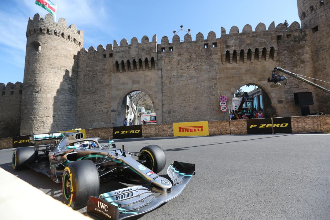 Bottas durante el GP de Azerbaiyan. Bottas durante el GP de Azerbaiyan.