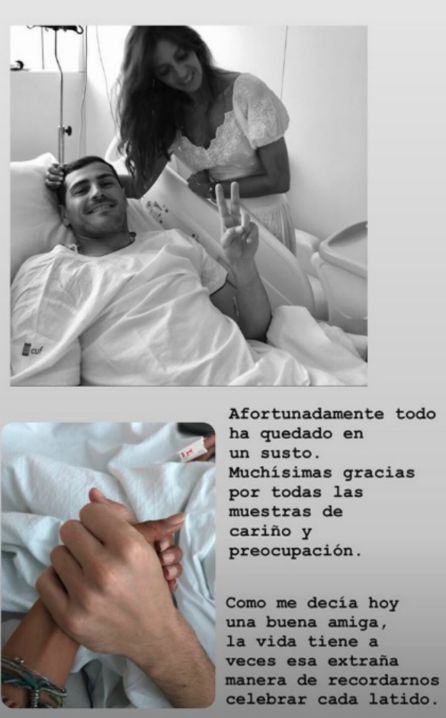 El mensaje de Sara Carbonero tras el infarto de Casillas El mensaje de Sara Carbonero tras el infarto de Casillas