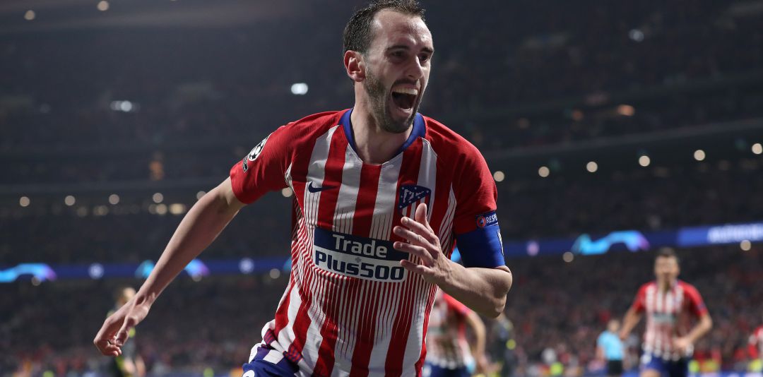 Diego Godín celebra un tanto ante la Juventus en la Champions Diego Godín celebra un tanto ante la Juventus en la Champions