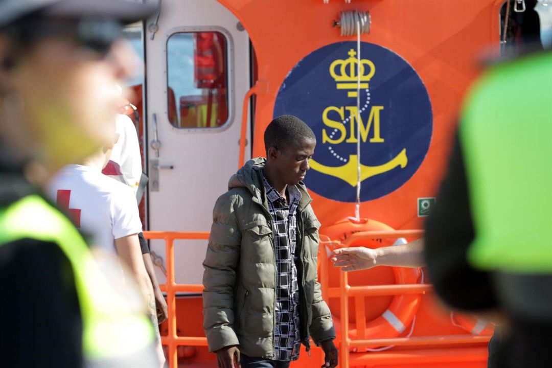 Inmigrante rescatado por Salvamento Marítimo Inmigrante rescatado por Salvamento Marítimo