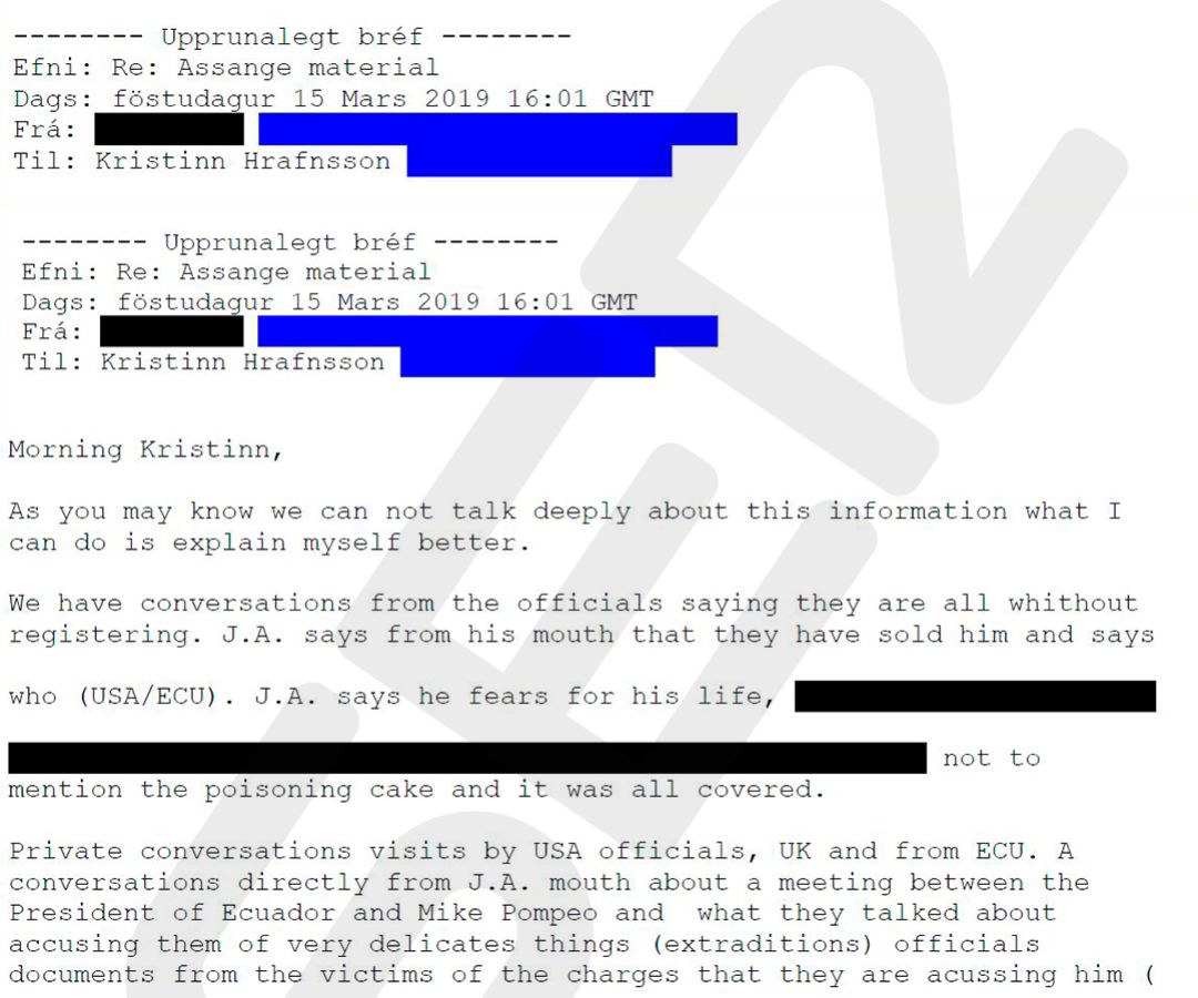 La Cadena SER ha tenido acceso a los correos electrónicos que desvelan la extorsión contra Julian Assange La Cadena SER ha tenido acceso a los correos electrónicos que desvelan la extorsión contra Julian Assange