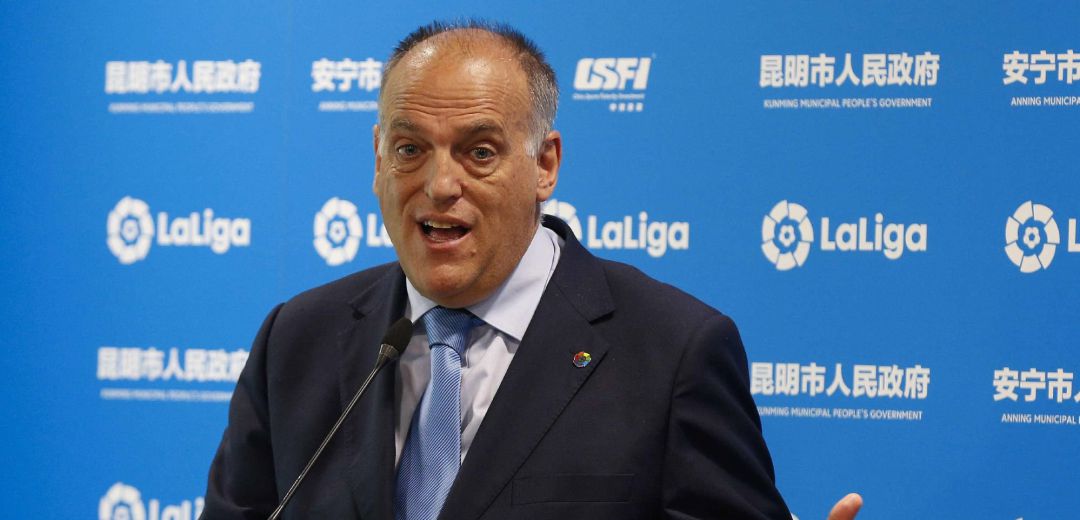 Javier Tebas, durante un acto oficial Javier Tebas, durante un acto oficial