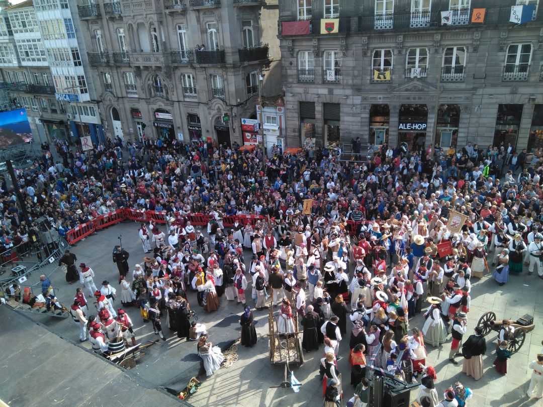 Momentos antes de la representación de A Reconquista en Porta do Sol Momentos antes de la representación de A Reconquista en Porta do Sol