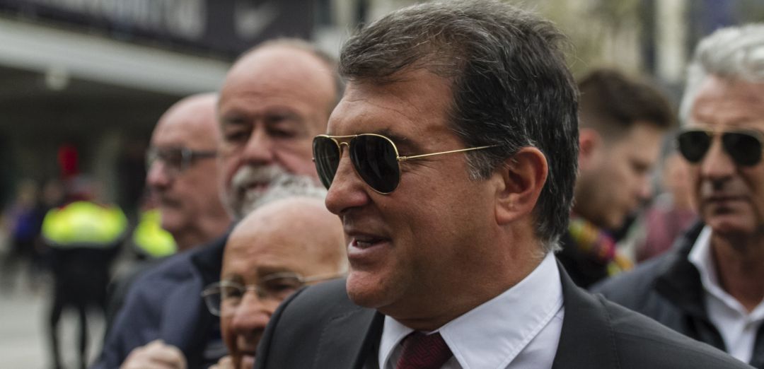 Joan Laporta, durante un acto conmemorativo por Johan Cruyff Joan Laporta, durante un acto conmemorativo por Johan Cruyff