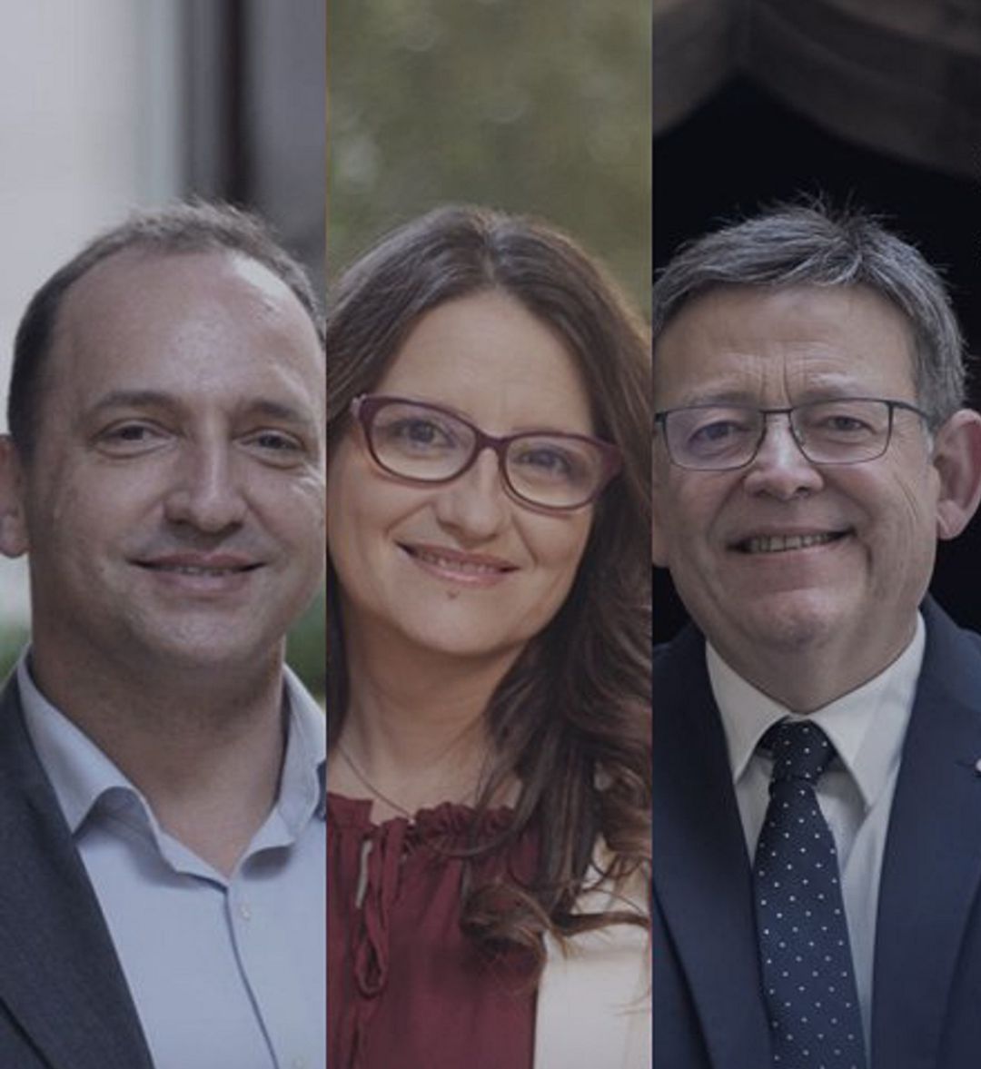 Rubén Martínez Dalmau, Mónica Oltra y Ximo Puig Rubén Martínez Dalmau, Mónica Oltra y Ximo Puig
