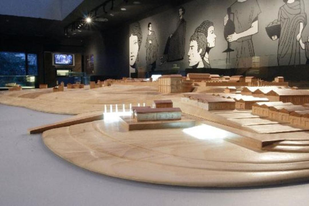 Maqueta de la ciudad romana Oiasso del Museo. Maqueta de la ciudad romana Oiasso del Museo.