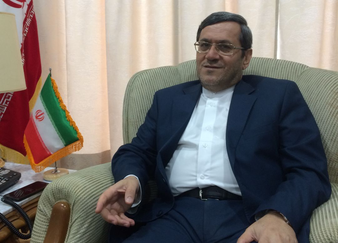 El embajador de Irán en España, Hassan Ghasghavi, en un momento de la entrevista El embajador de Irán en España, Hassan Ghasghavi, en un momento de la entrevista
