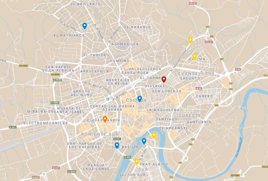 Mapa de los candidatos y sus actos el primer día de campaña electoral Mapa de los candidatos y sus actos el primer día de campaña electoral