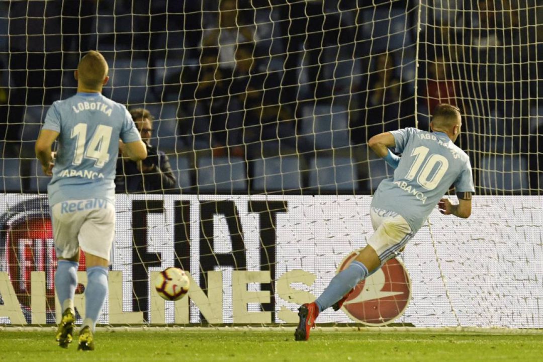 Iago Aspas tras marcar un gol Iago Aspas tras marcar un gol
