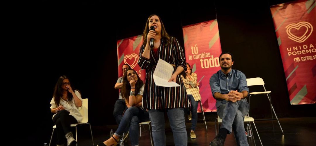 Leticia Sánchez ha contado con el respaldo del coordinador general de IU, Alberto Garzón Leticia Sánchez ha contado con el respaldo del coordinador general de IU, Alberto Garzón