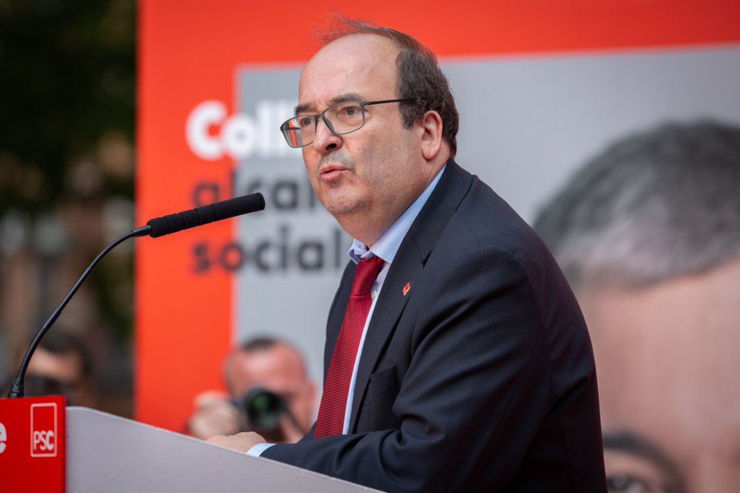 Miquel Iceta, durante un acto de campaña en Barcelona. Miquel Iceta, durante un acto de campaña en Barcelona.