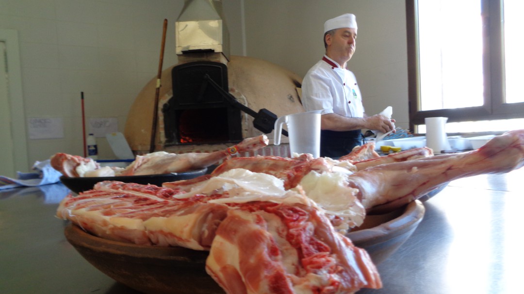 Calentando el horno