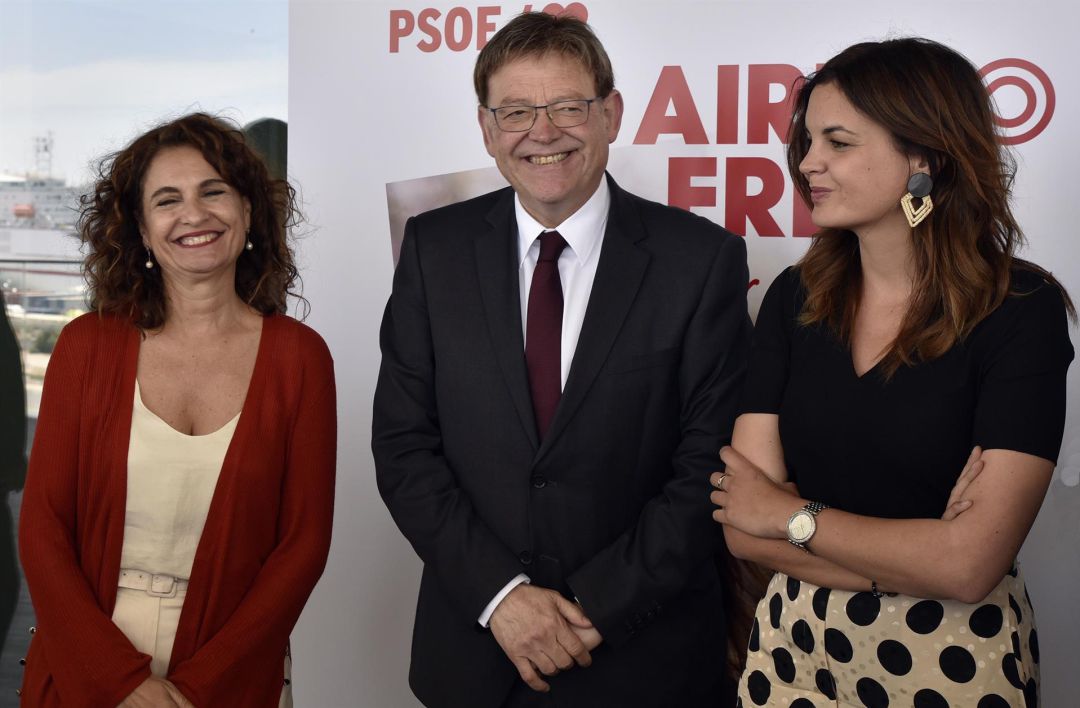María Jesús Montero, Ximo Puig y Sandra Gómez María Jesús Montero, Ximo Puig y Sandra Gómez