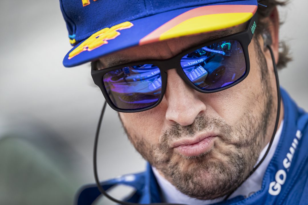 Fernando Alonso, en Indianápolis. Fernando Alonso, en Indianápolis.