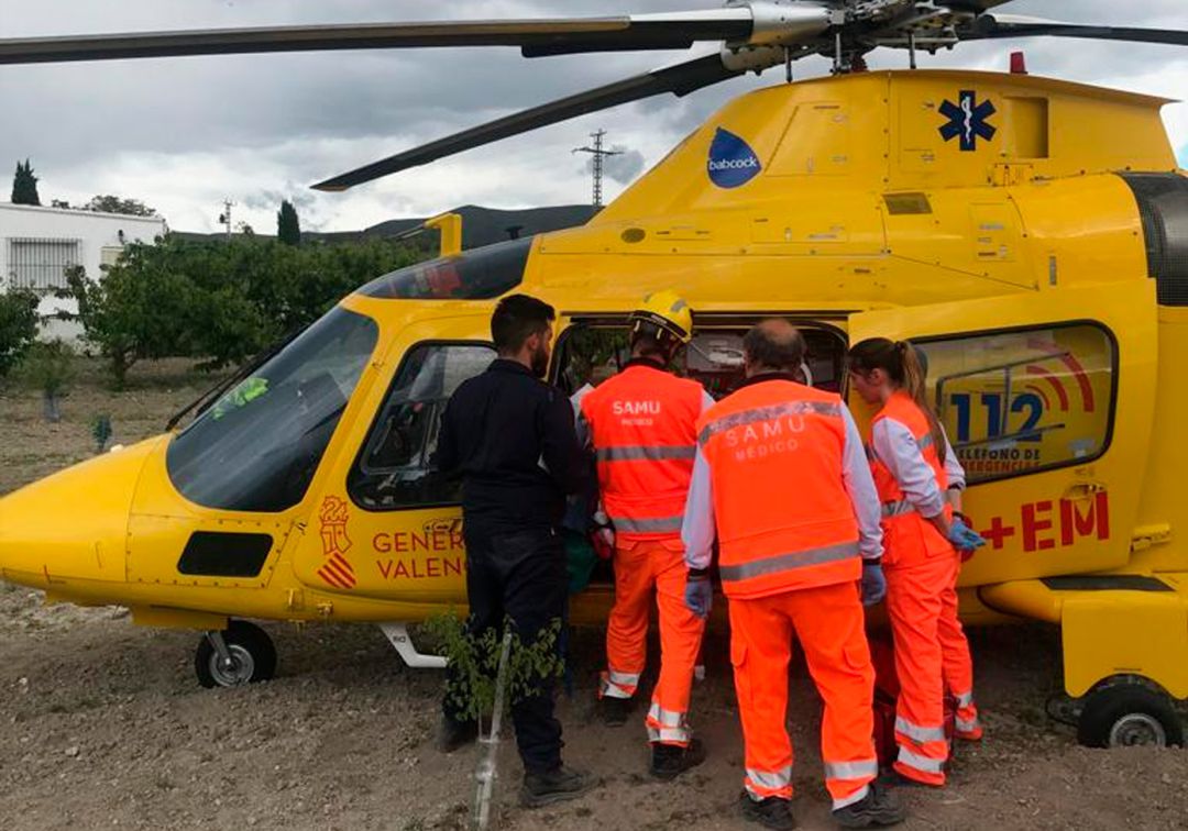 Accidente de un agricultor en Benimarfull