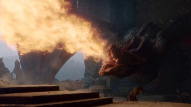 Drogon acaba con el Trono de Hierro. Drogon acaba con el Trono de Hierro.