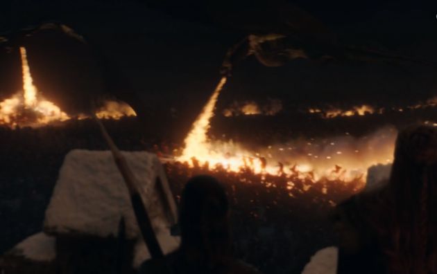 Los dragones contra los caminantes. Los dragones contra los caminantes.