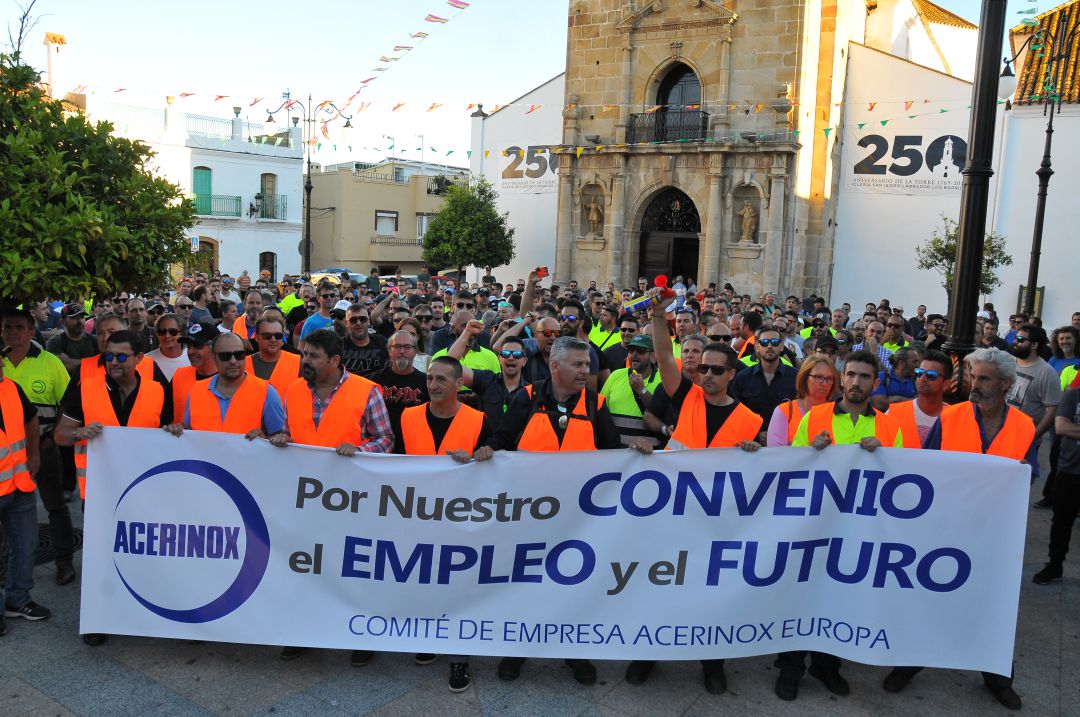 Protesta de los trabajadores de Acerinox Protesta de los trabajadores de Acerinox